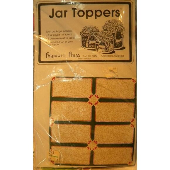 Vintage Felt Jar Toppers Canning Gift Mason Jar - Picture 2 of 2